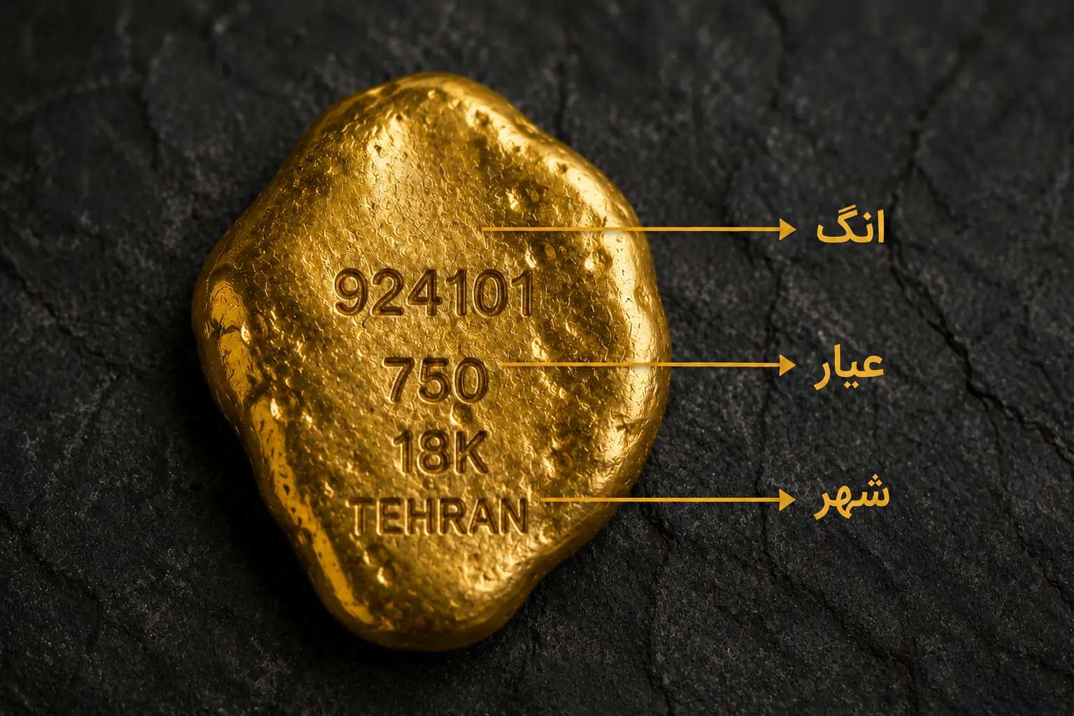 انگ طلای آب شده و کد انگ طلا